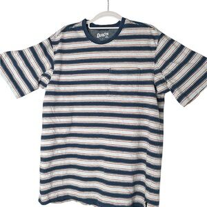 Duluth Trading Co Nautical Blue and White Short Sleeve Tee